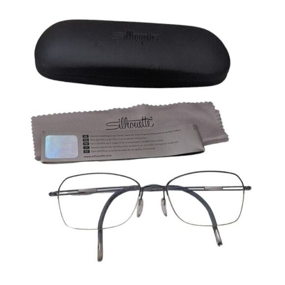 Silhouette Eyeglasses 4337 40 6055‎ Blue Half Rim Metal Frame Austria 54[]17 140 - Picture 1 of 8